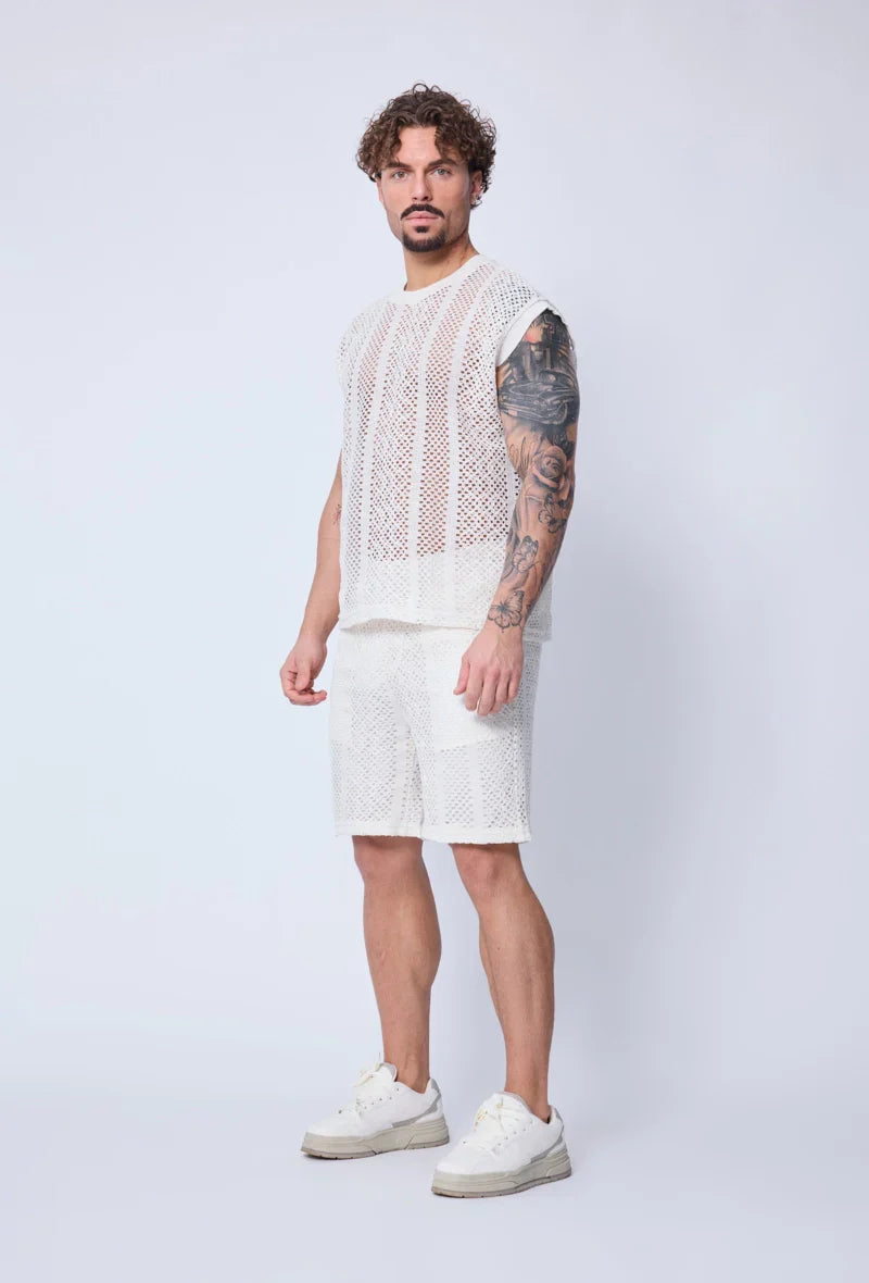 Set van T-shirt en tanktop met korte broek