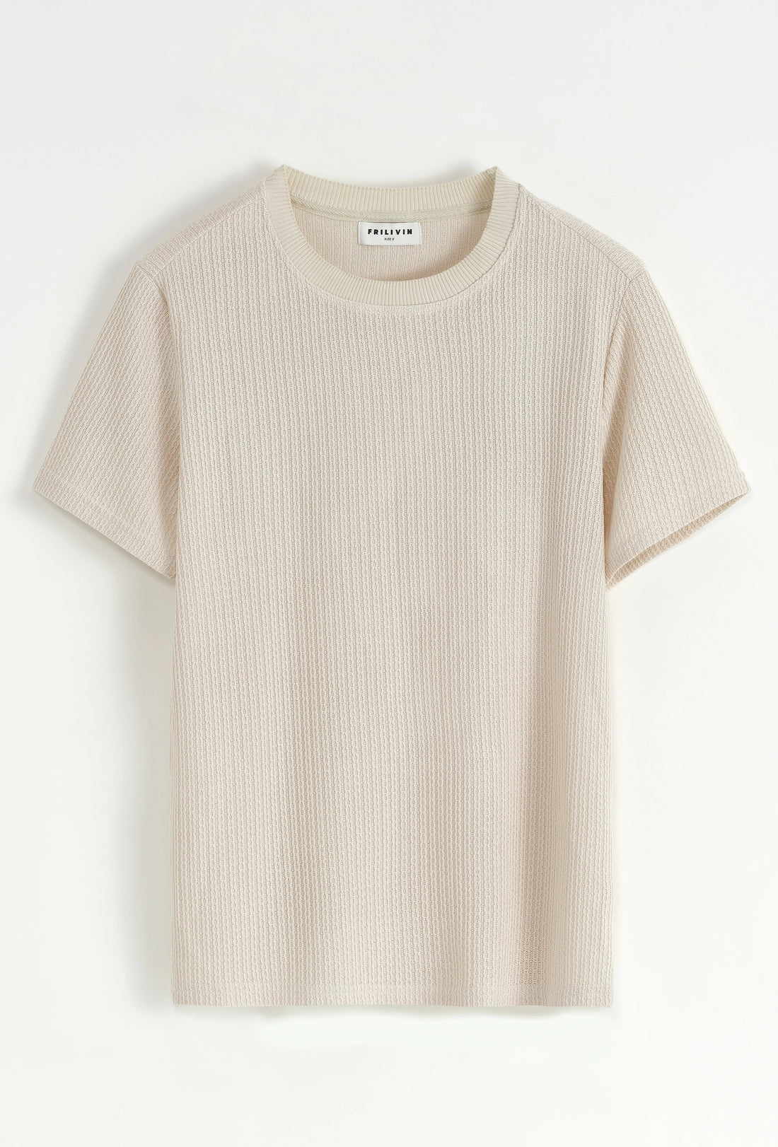 T-shirt en short set met een zeer discreet patroon