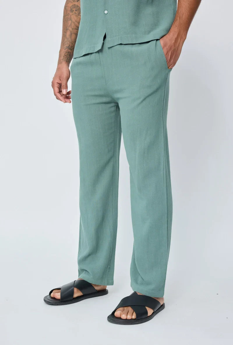 Broek met linneneffect