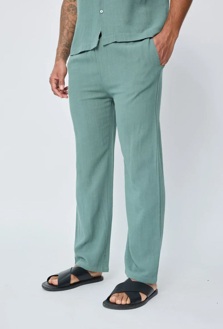 Broek met linneneffect