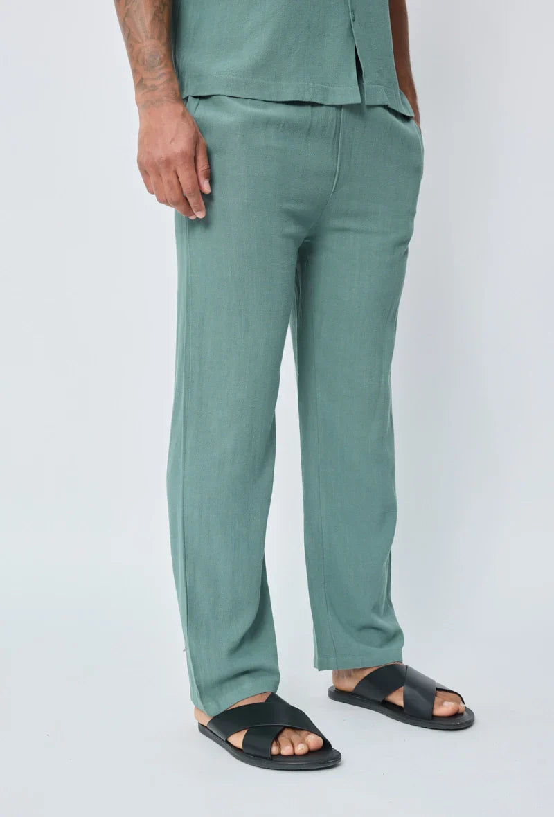 Broek met linneneffect