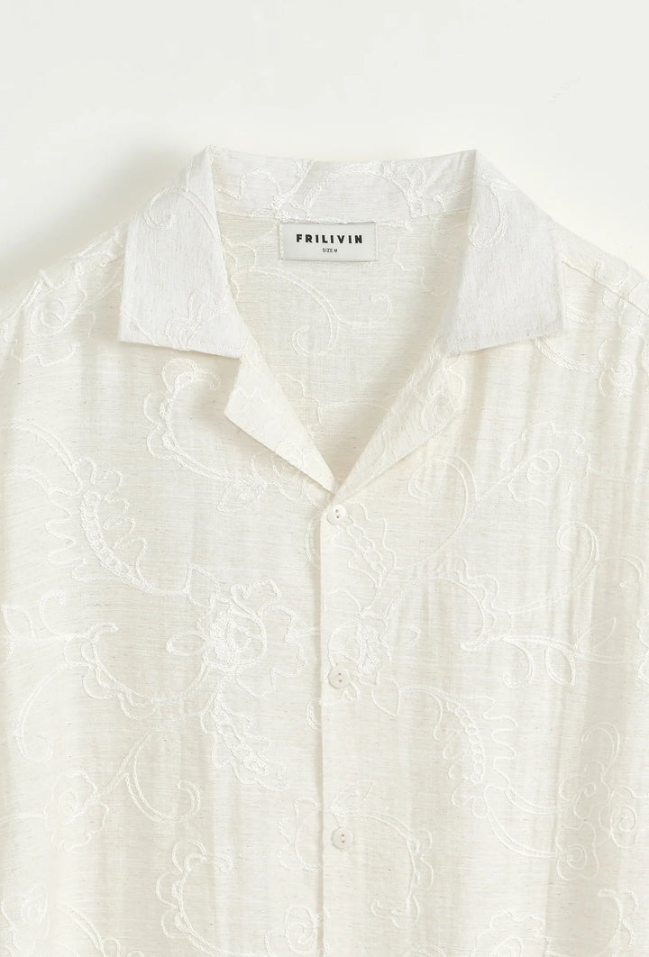 Shirt met korte mouwen en patroon