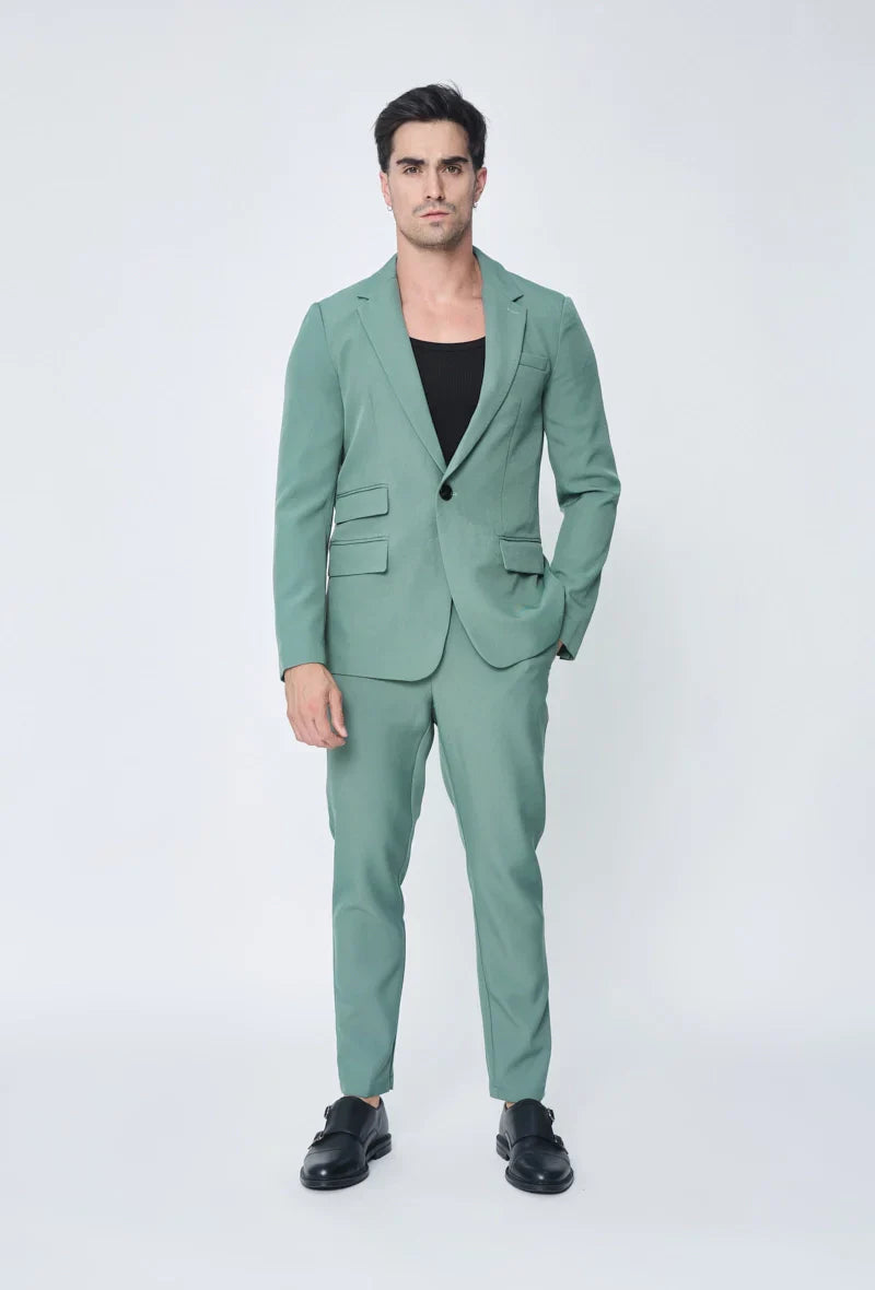 Klassieke pakset met kraag