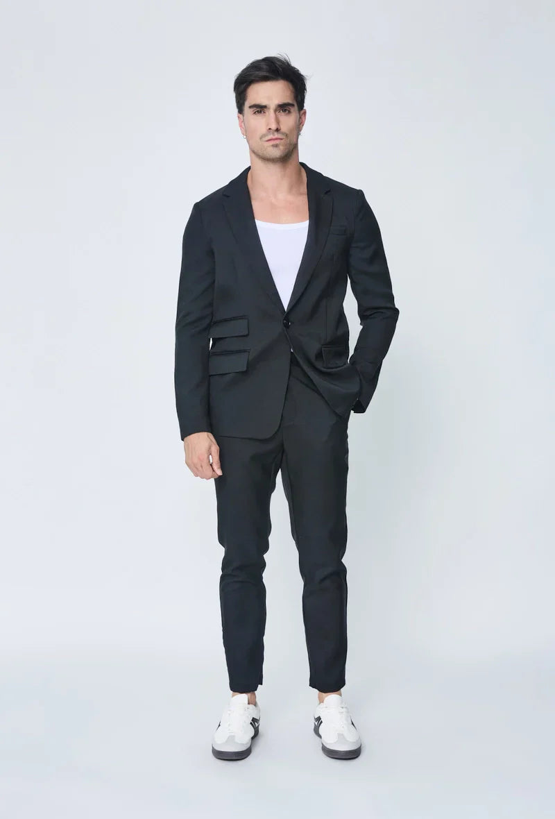 Klassieke pakset met kraag