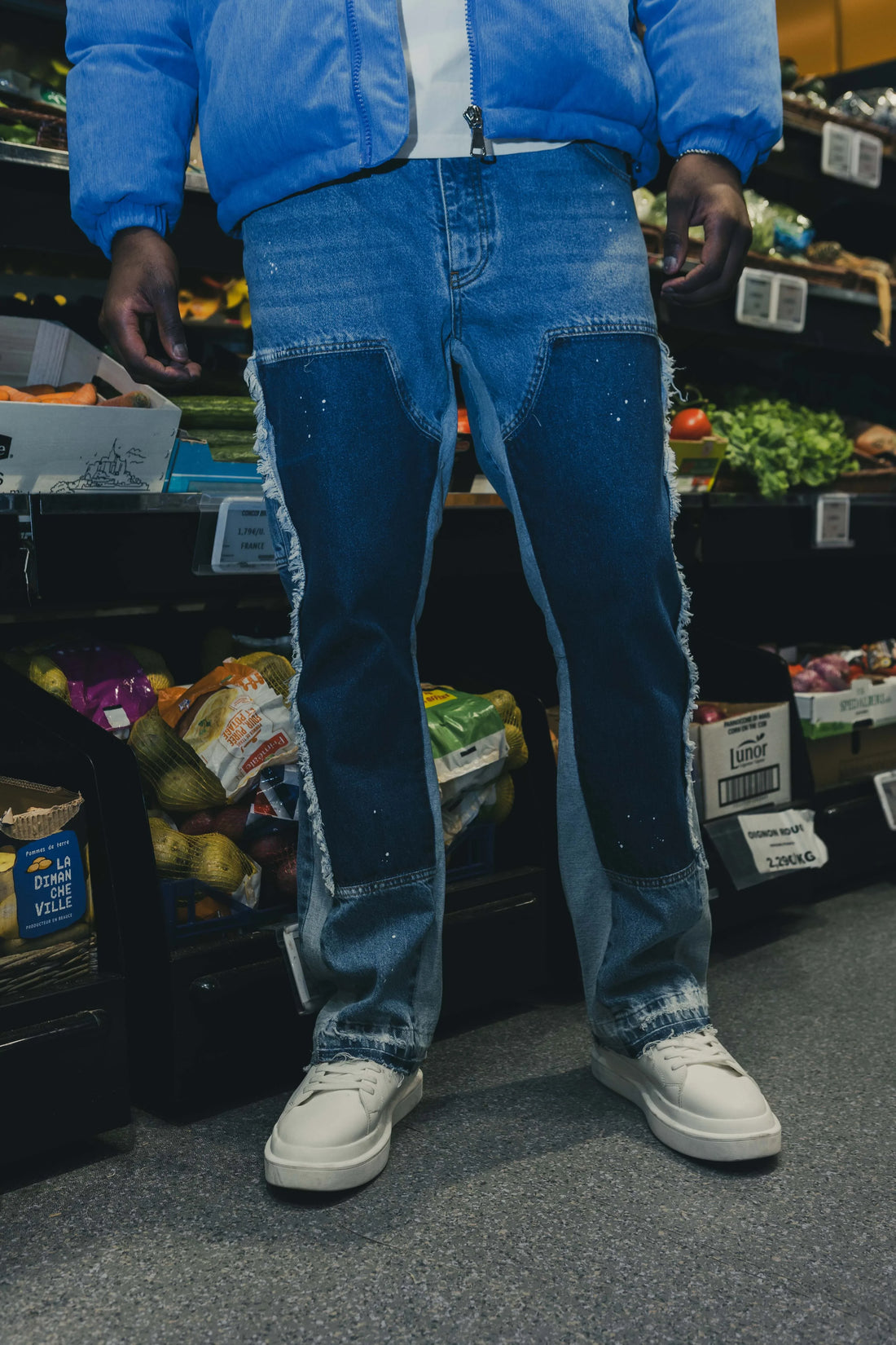 Tweekleurige jeans