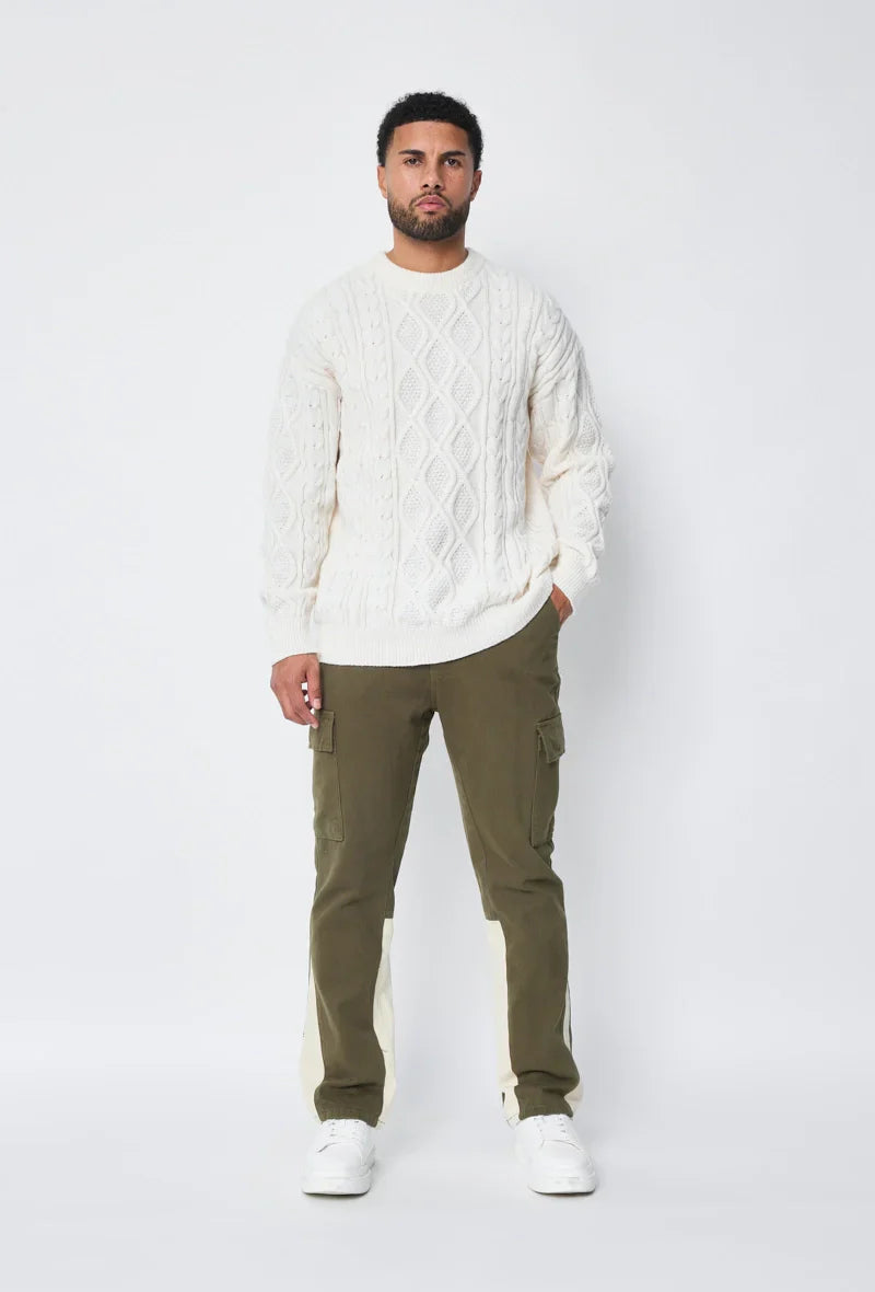 Pantalon cargo patchwork