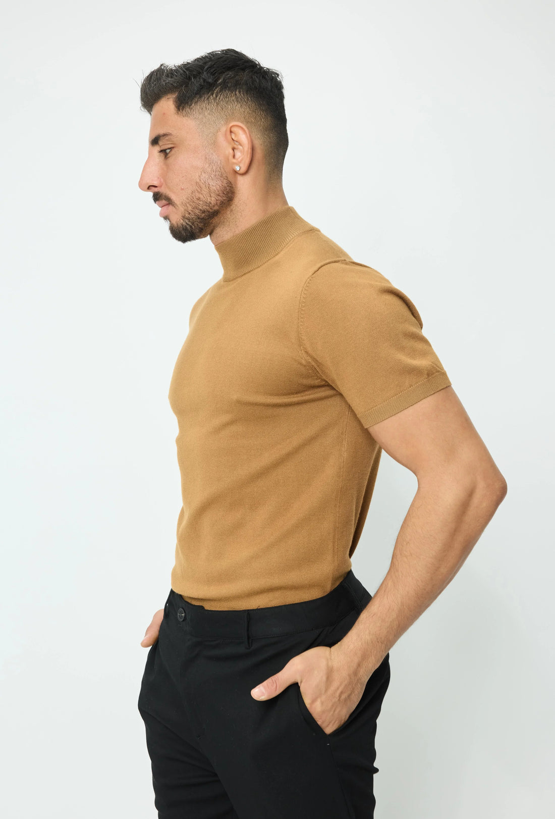 Effen trui met korte mouwen