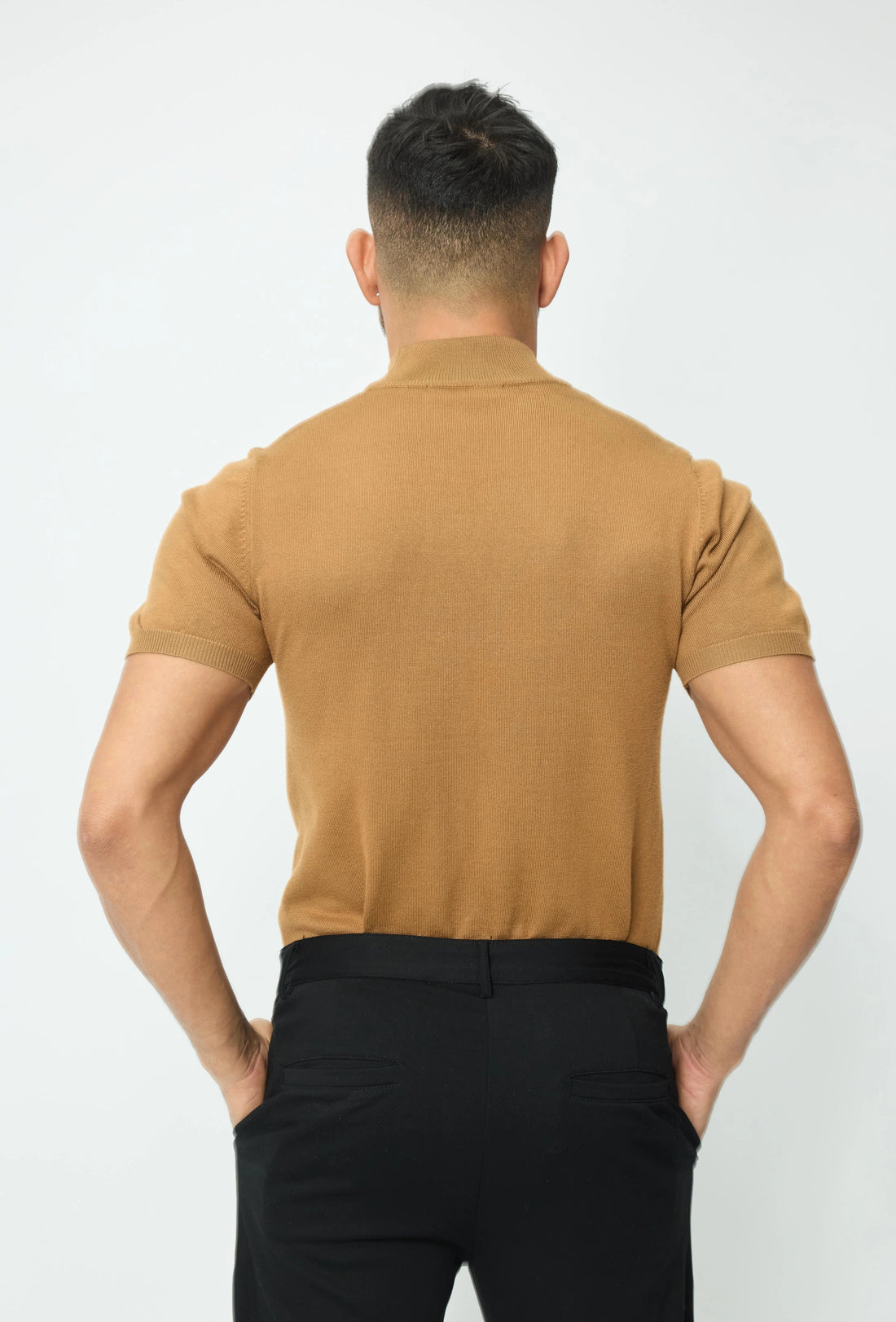 Effen trui met korte mouwen