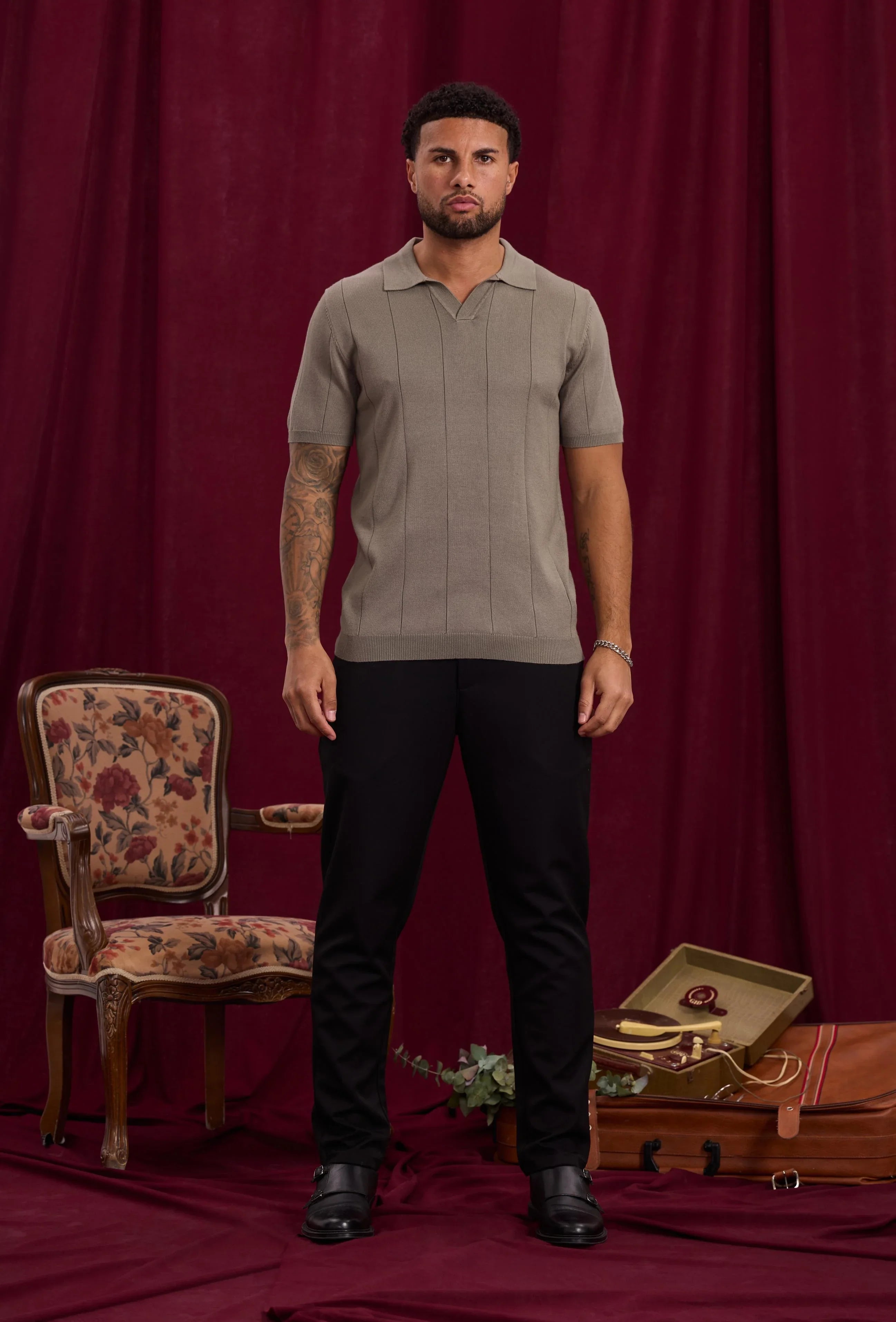 Open V-hals shirt trui