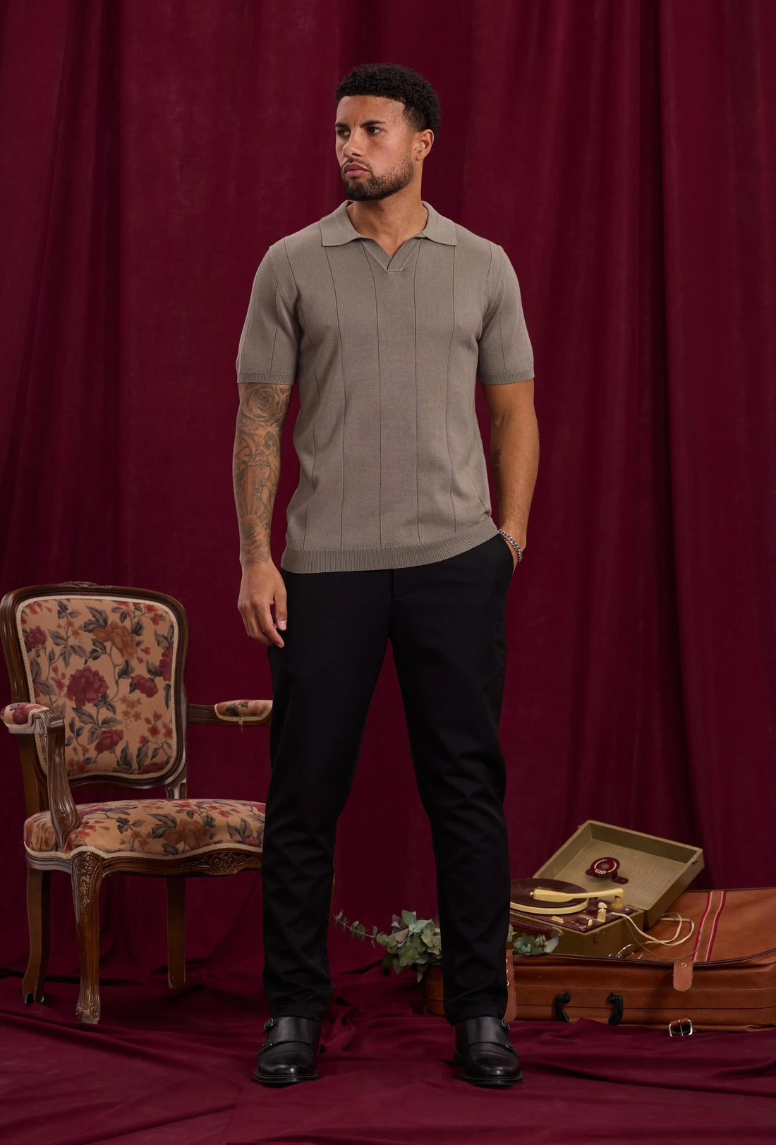 Open V-hals shirt trui