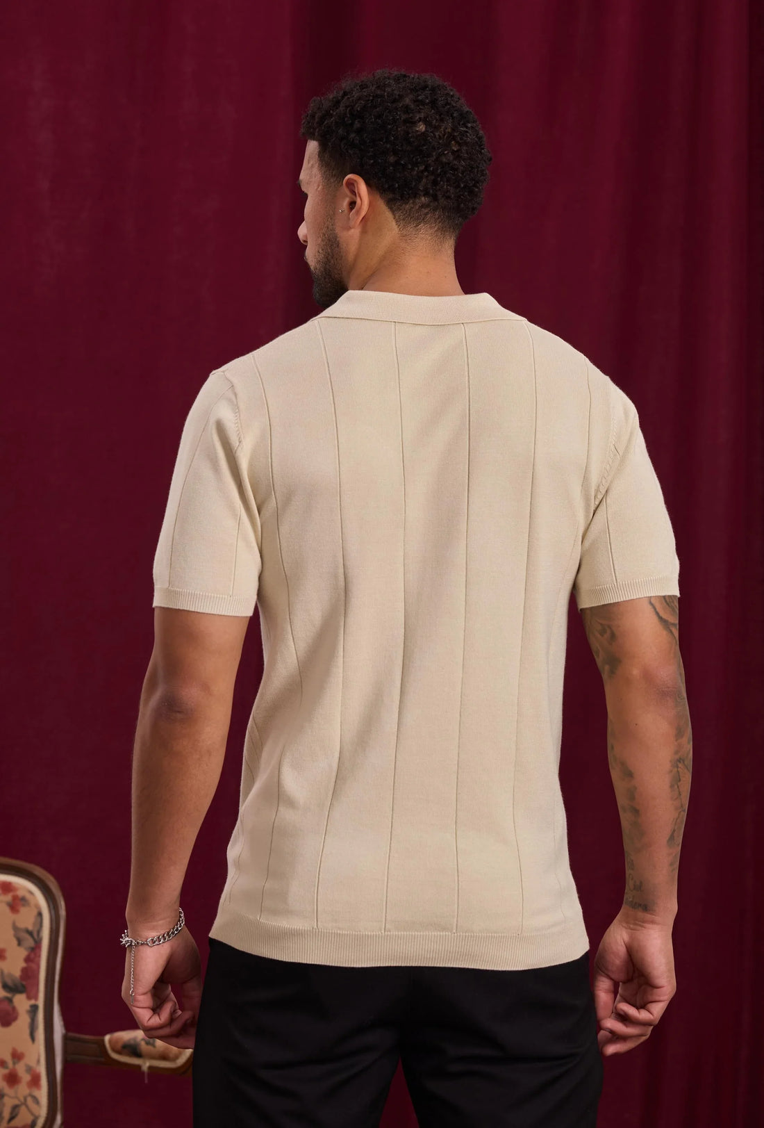 Open V-hals shirt trui