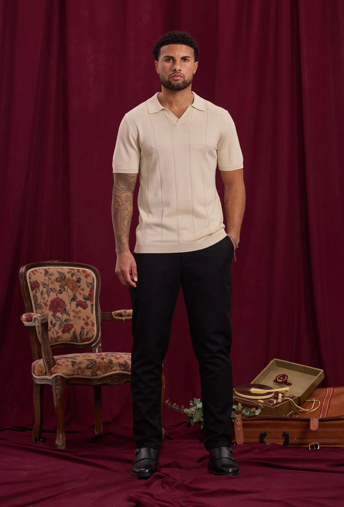 Open V-hals shirt trui