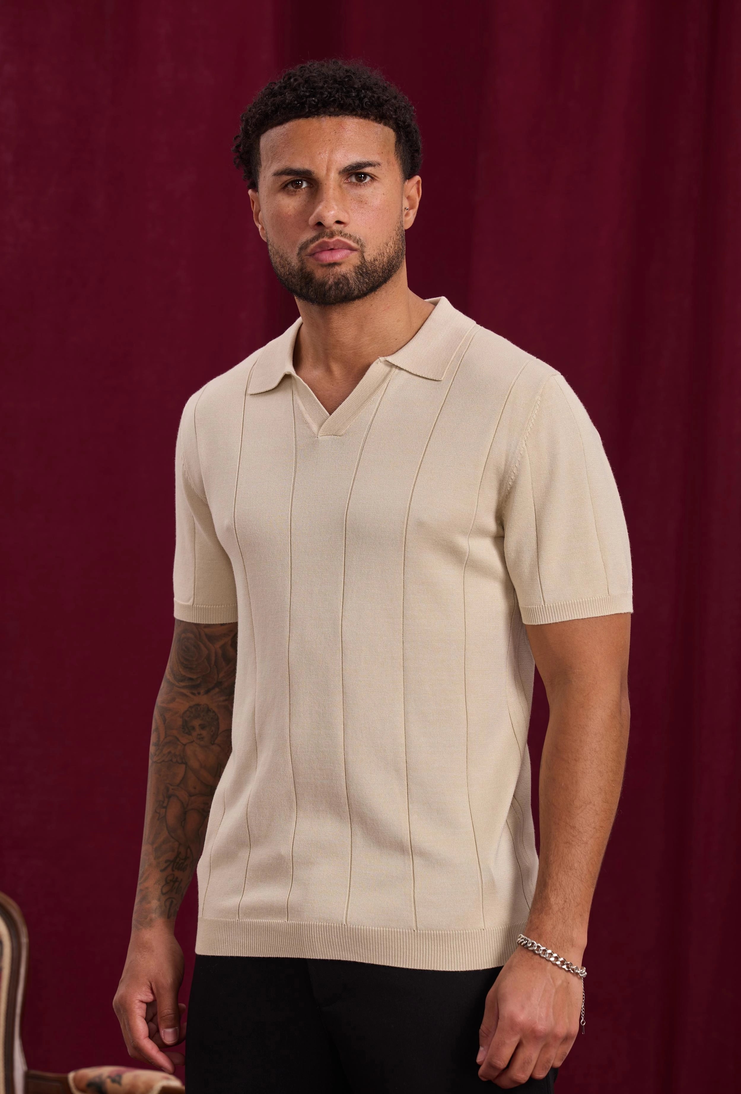 Open V-hals shirt trui