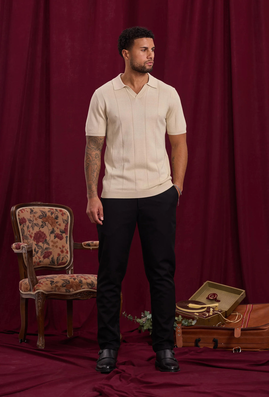 Open V-hals shirt trui