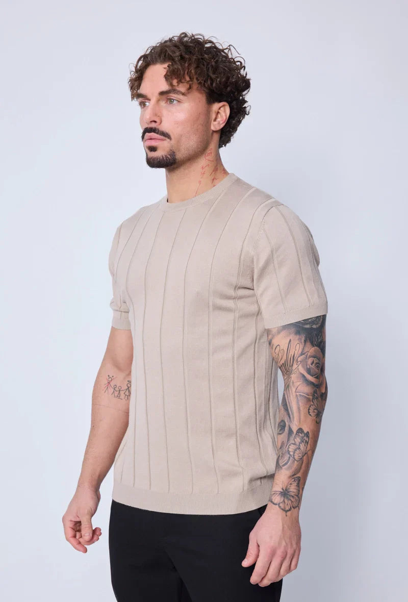 Lichtgewicht trui met zijlijnen