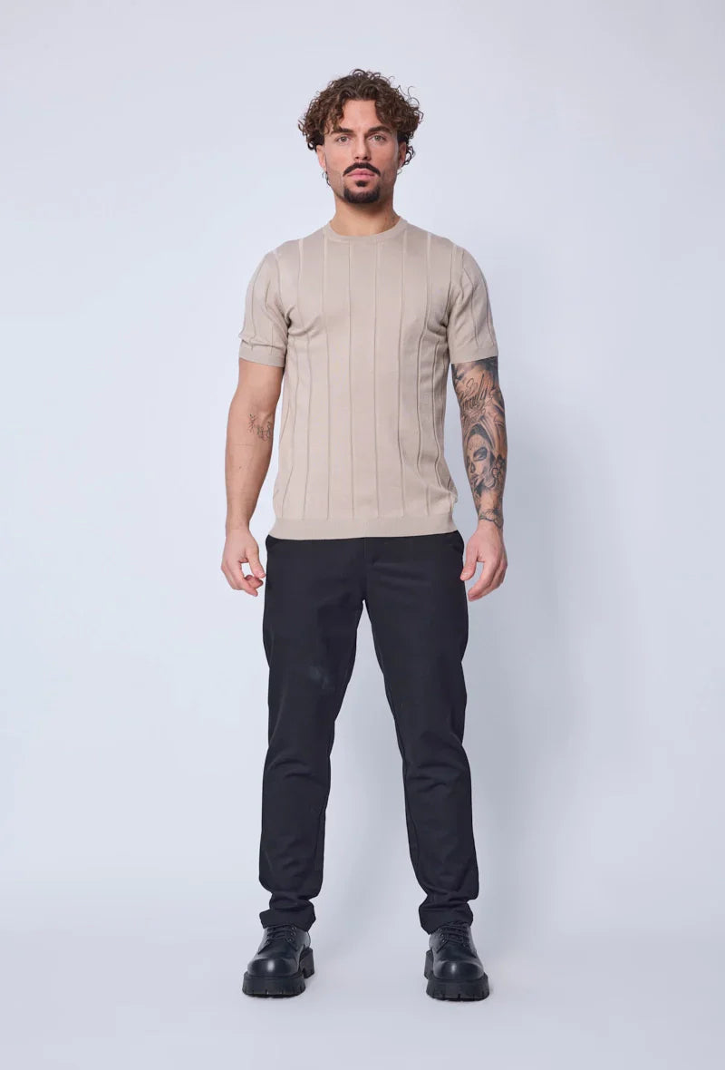 Lichtgewicht trui met zijlijnen