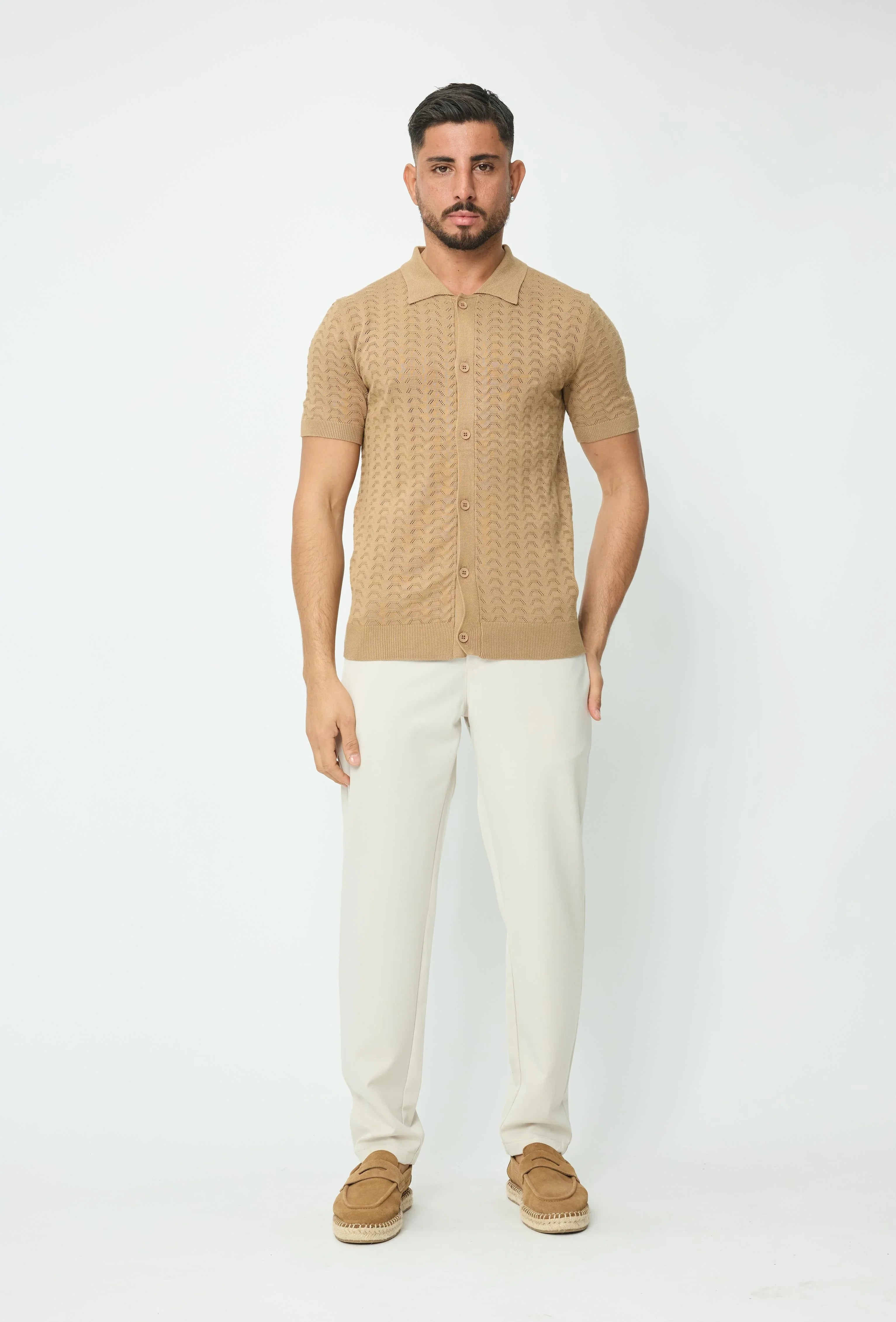 Effen trui met korte mouwen