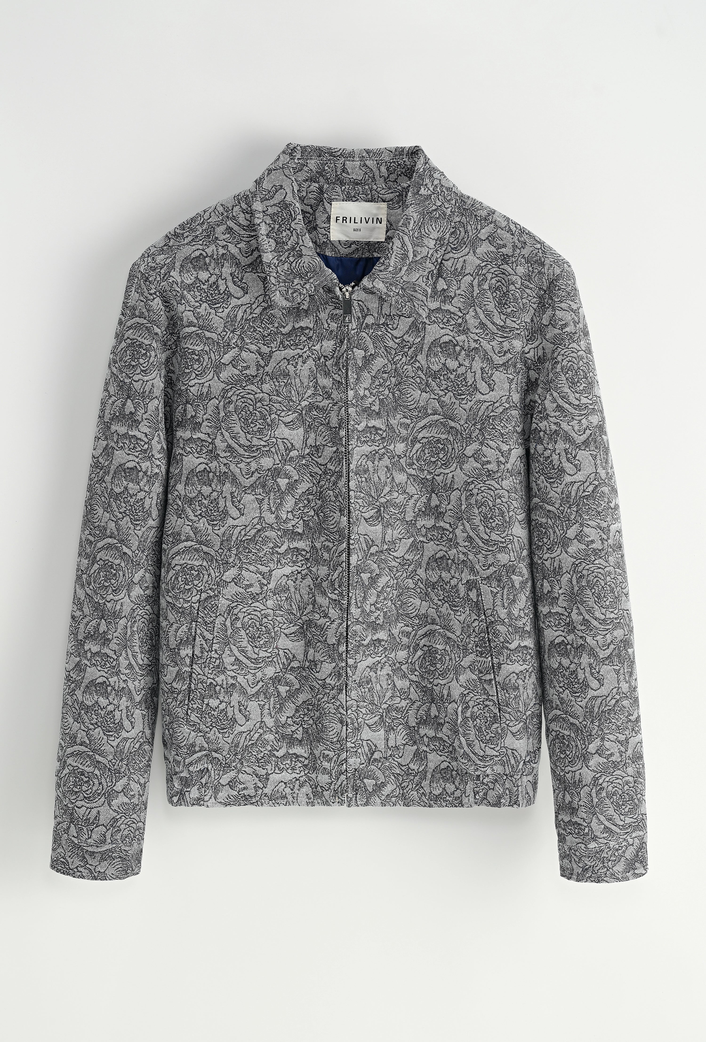 Set van een jas en broek zonder capuchon met bloemenmotief