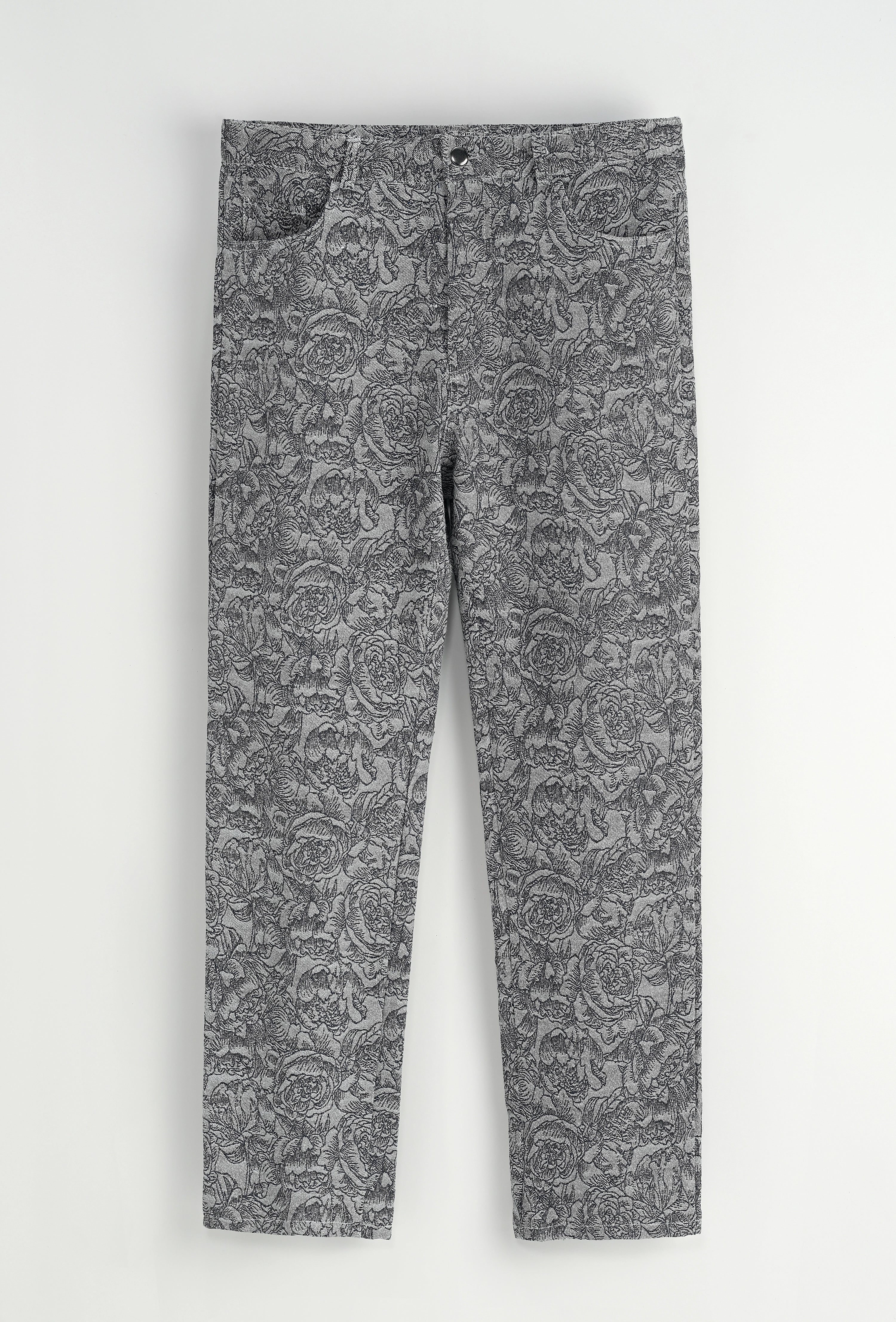 Set van een jas en broek zonder capuchon met bloemenmotief