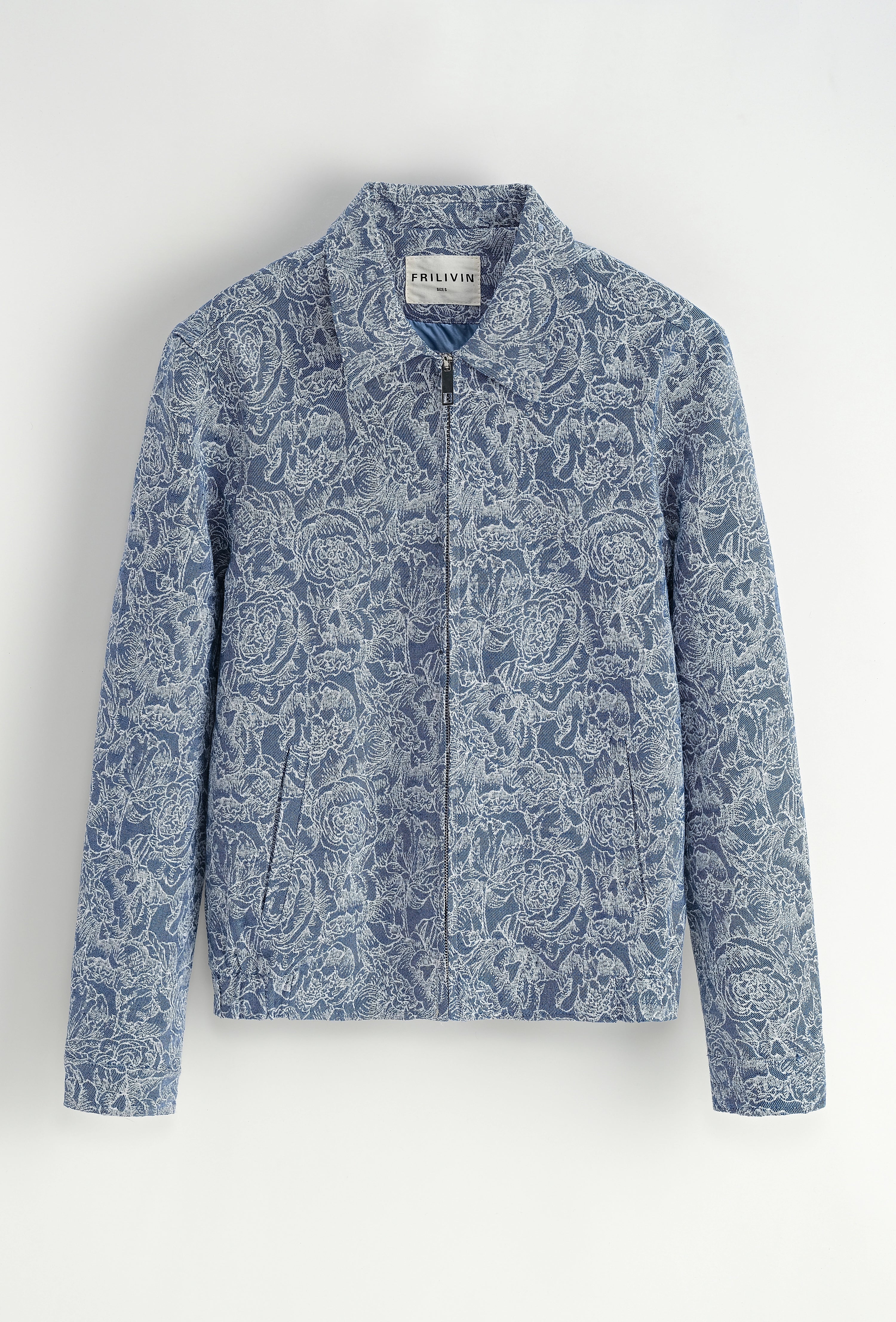 Set van een jas en broek zonder capuchon met bloemenmotief