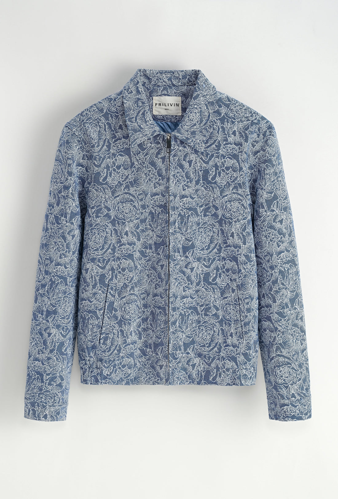 Set van een jas en broek zonder capuchon met bloemenmotief