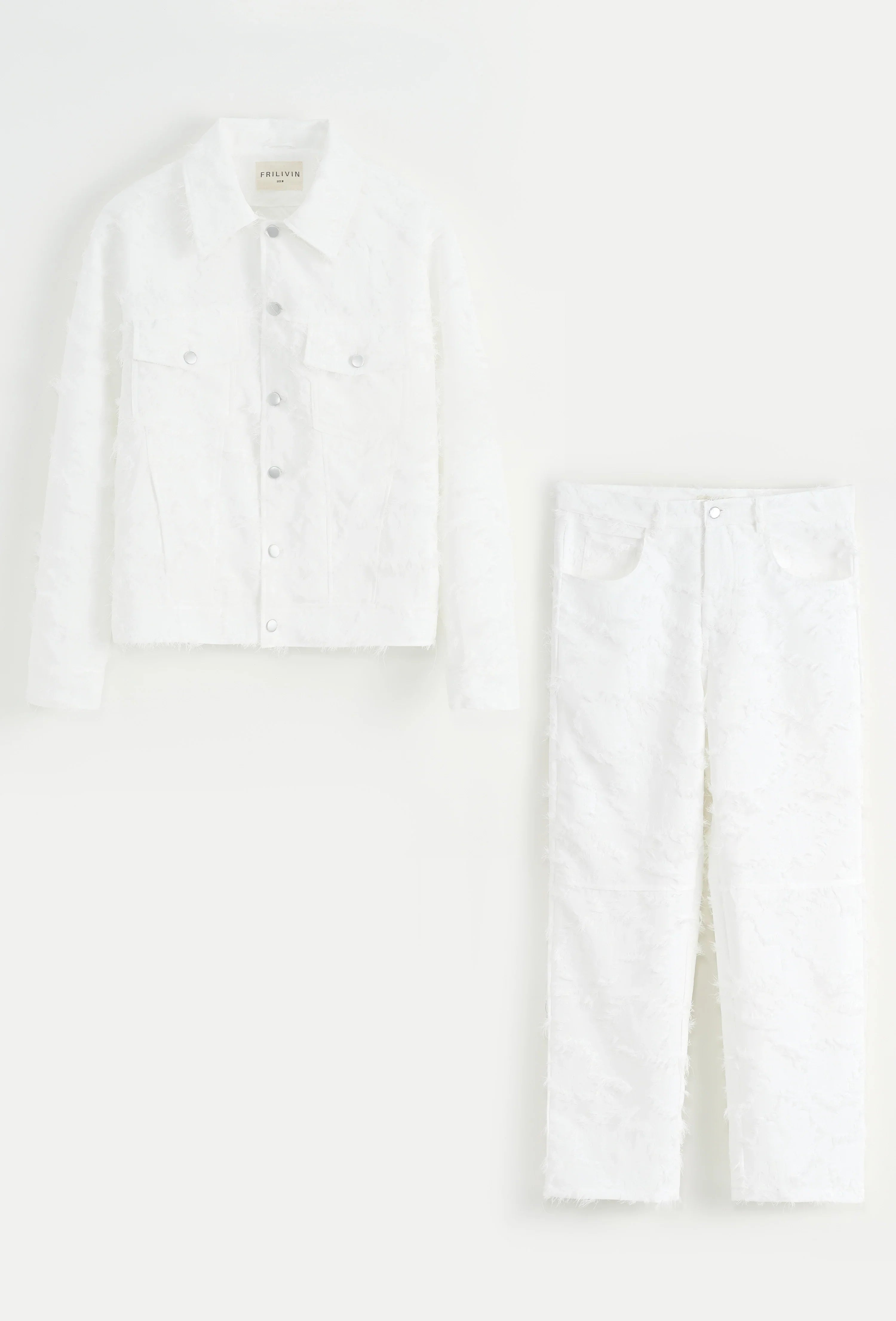 Set van effen jas en broek