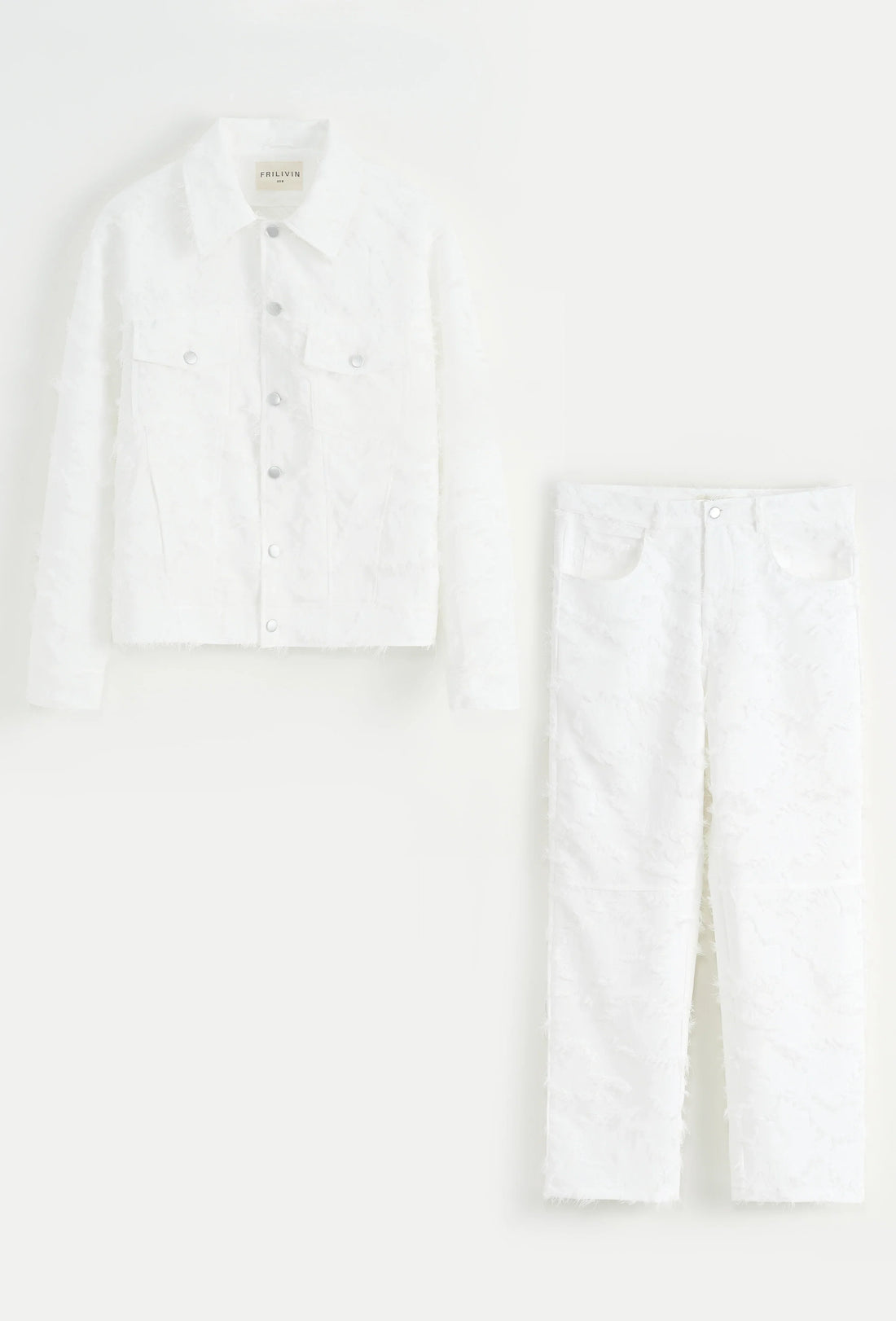 Set van effen jas en broek