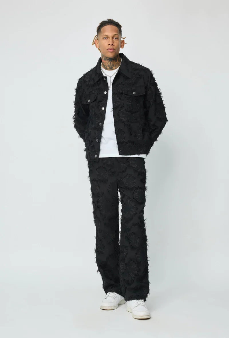 Set van effen jas en broek