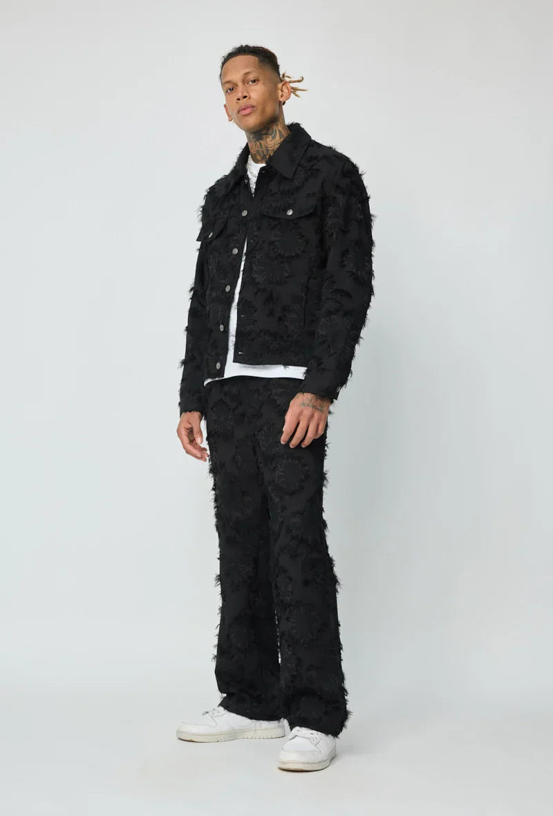 Set van effen jas en broek