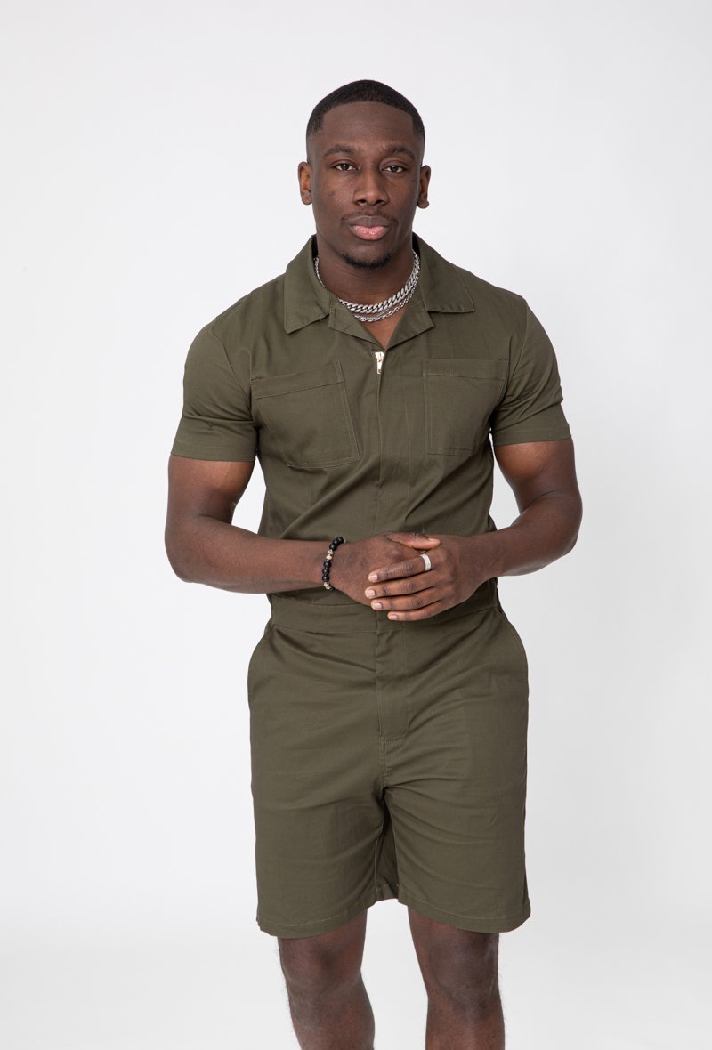 Comfortabele canvas playsuit