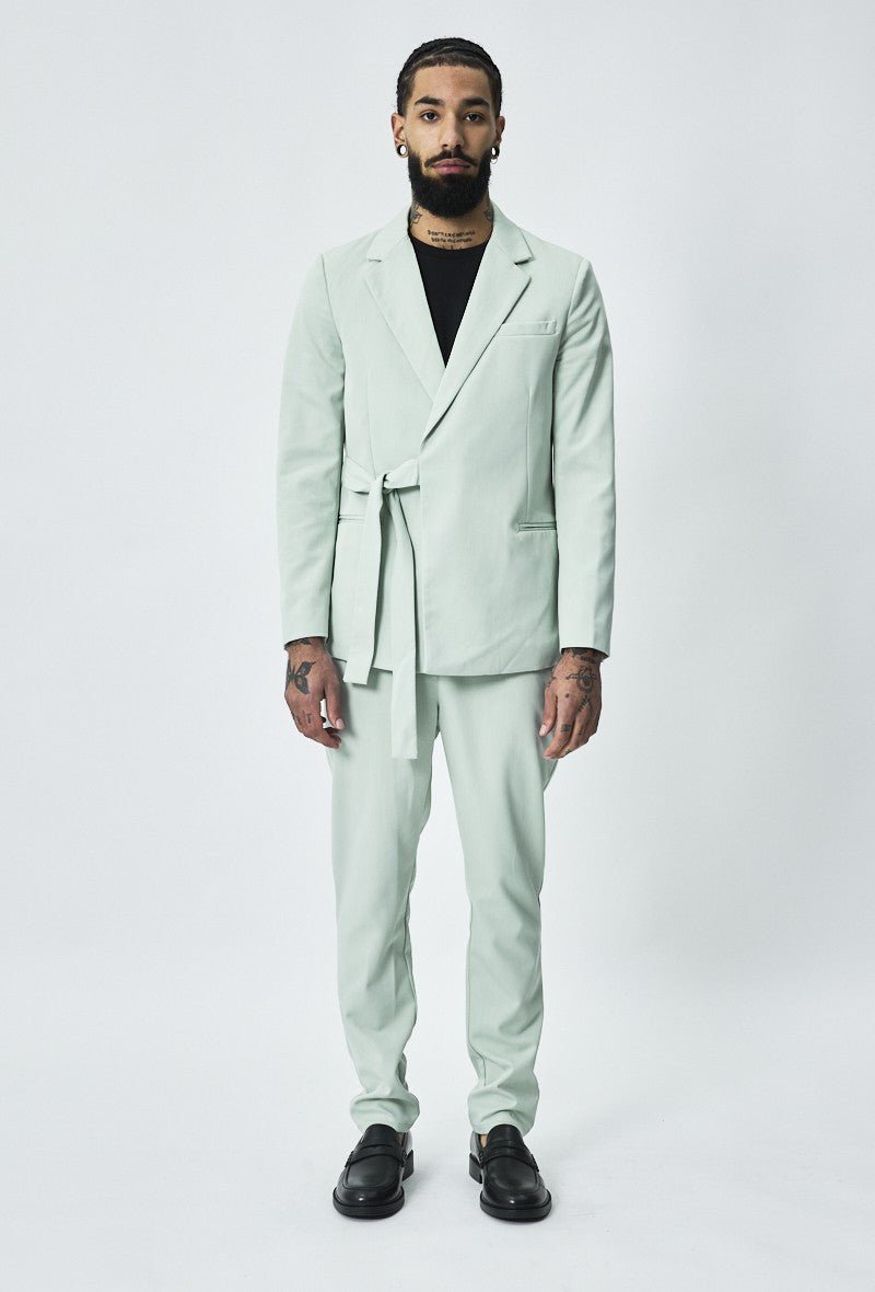 Ensemble de costume croisé ceinture à noué - Frilivin