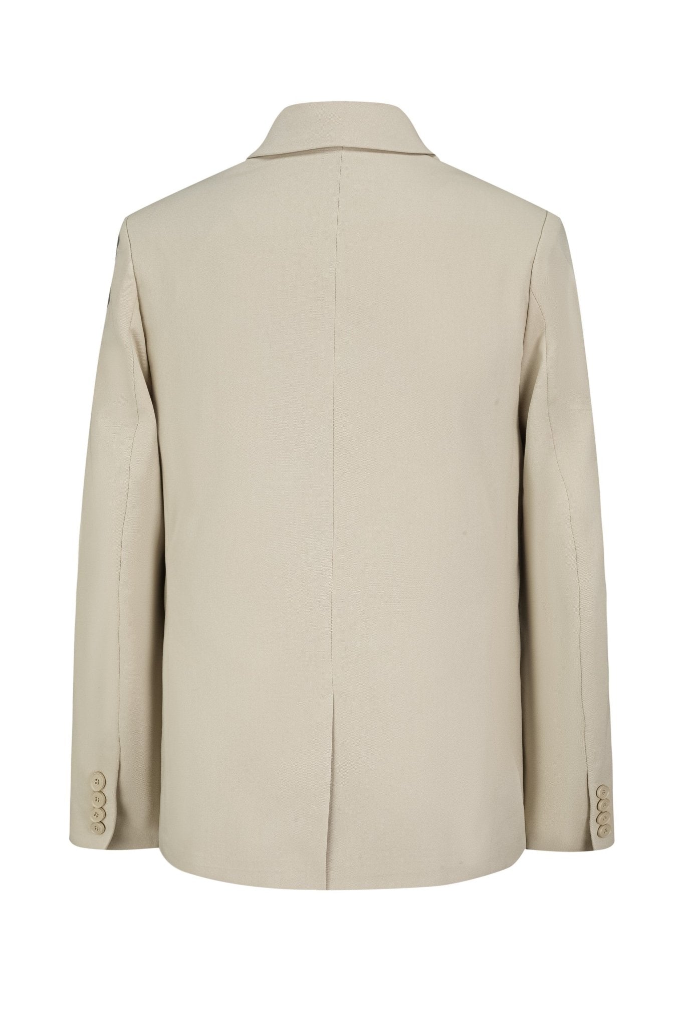 Set met dubbelrijs pak en gestrikte riem