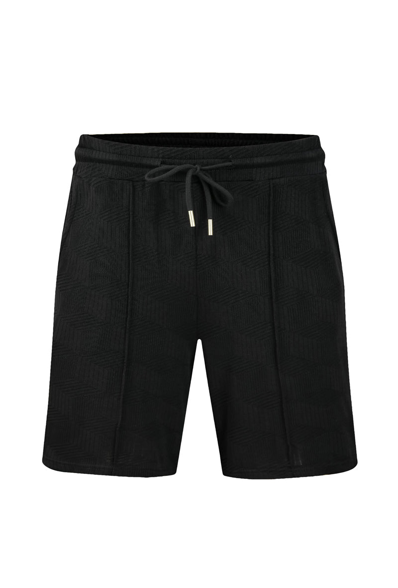 Polo-shortset met geometrisch patroon