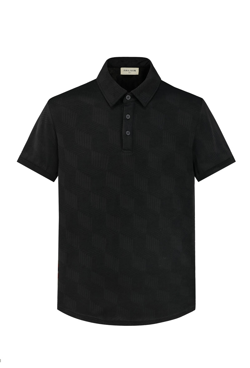 Polo-shortset met geometrisch patroon