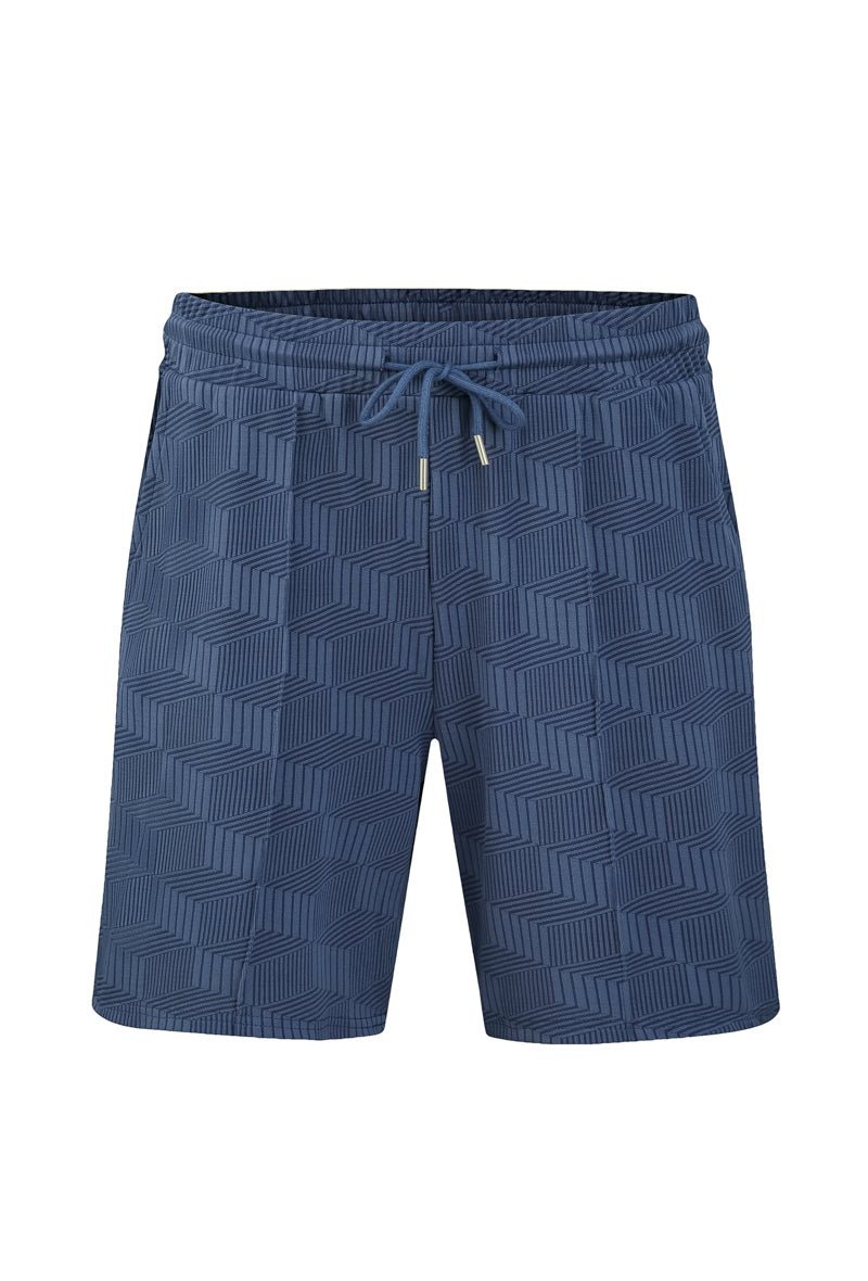 Polo-shortset met geometrisch patroon