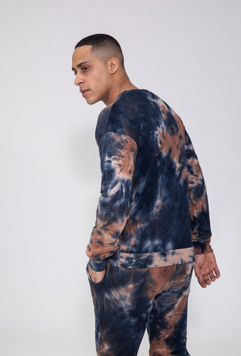 Bedrukte tie-dye sweatshirt & joggingset