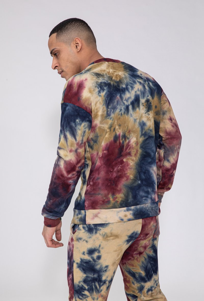 Bedrukte tie-dye sweatshirt & joggingset
