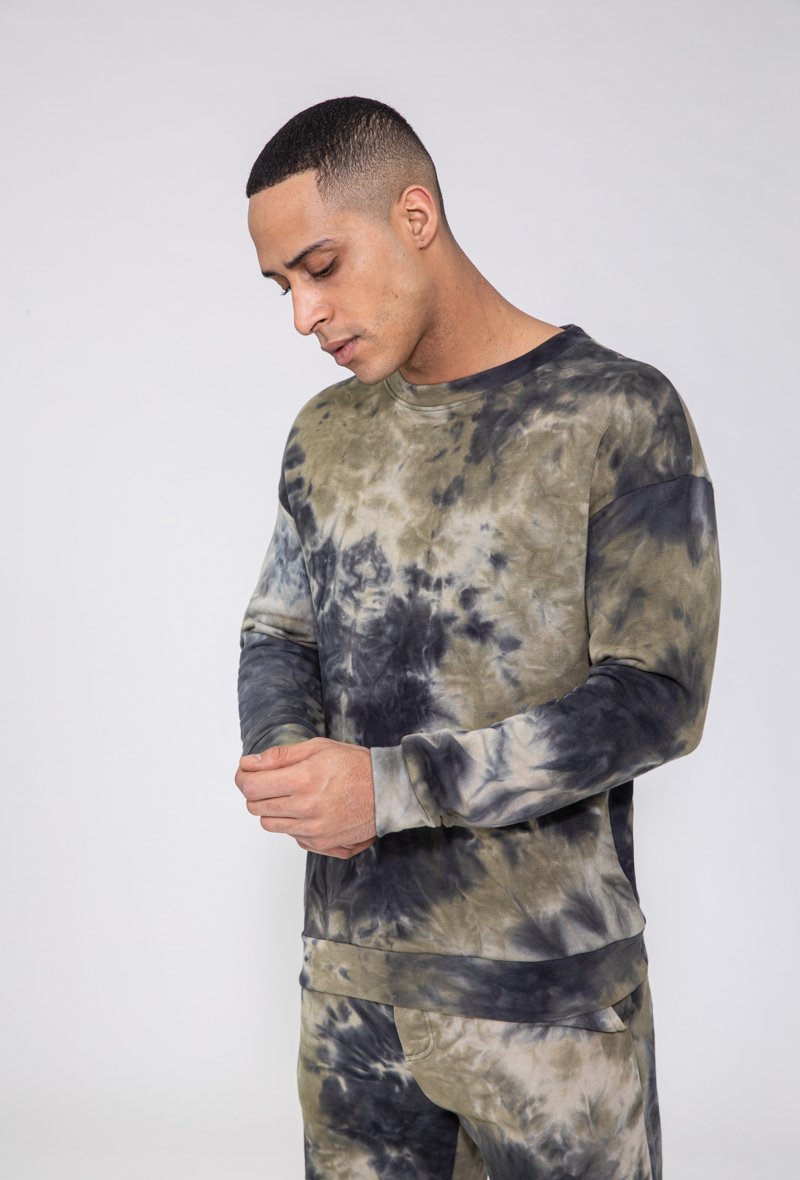 Bedrukte tie-dye sweatshirt & joggingset