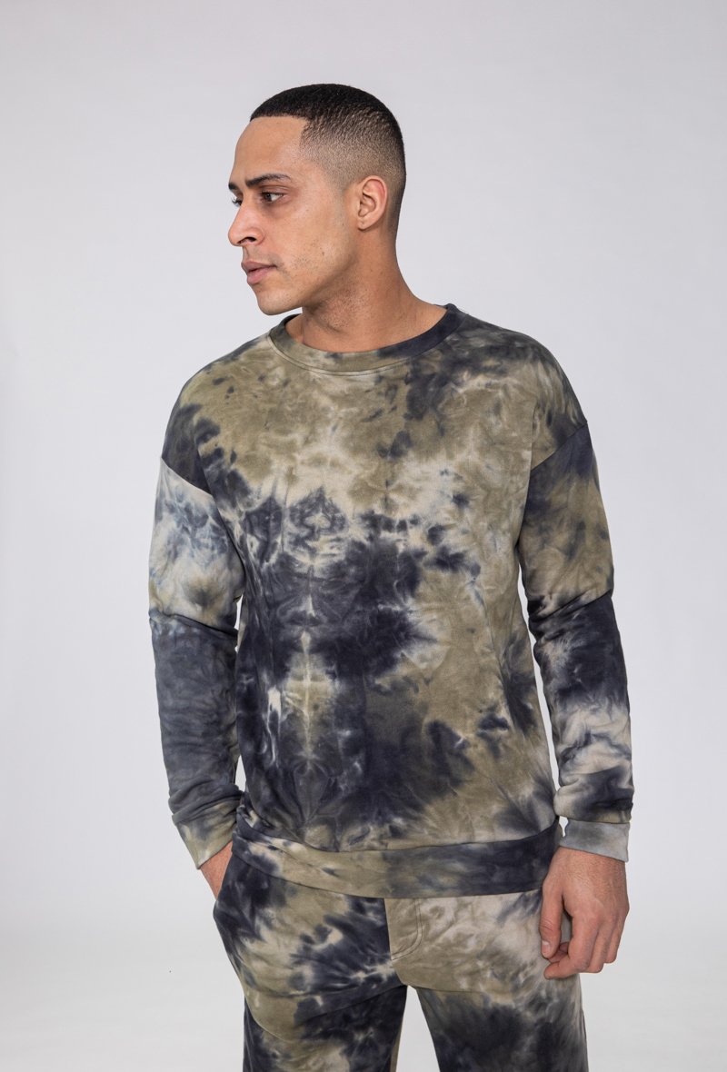 Bedrukte tie-dye sweatshirt & joggingset