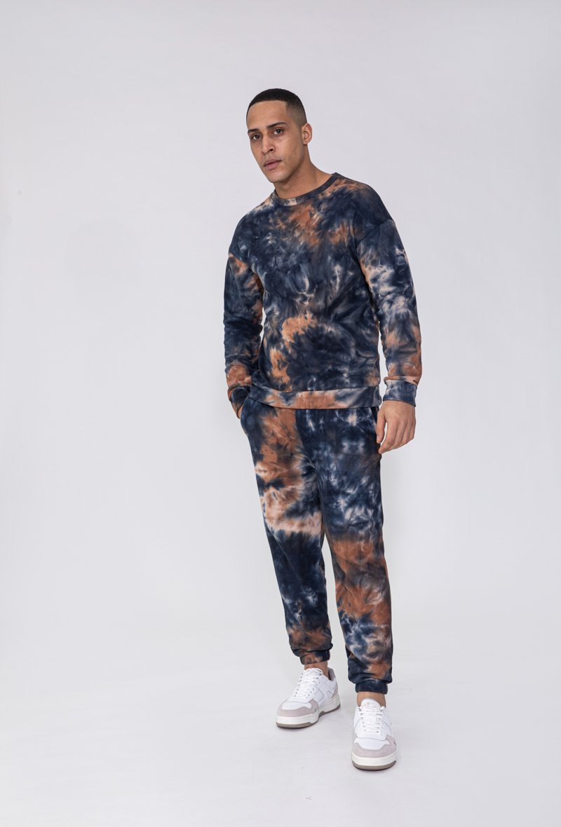 Bedrukte tie-dye sweatshirt & joggingset