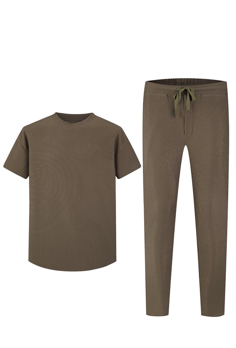 Effen t-shirt broekset