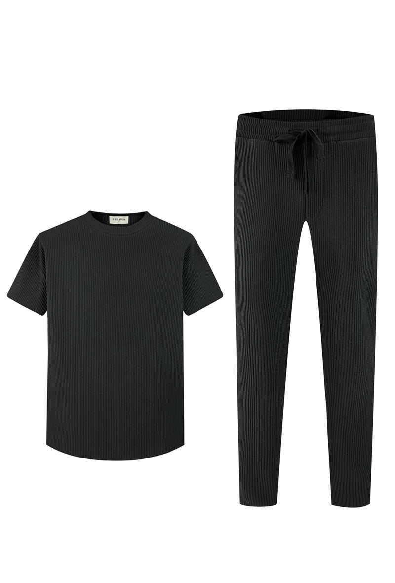Ensemble t-shirt pantalon uni - Frilivin