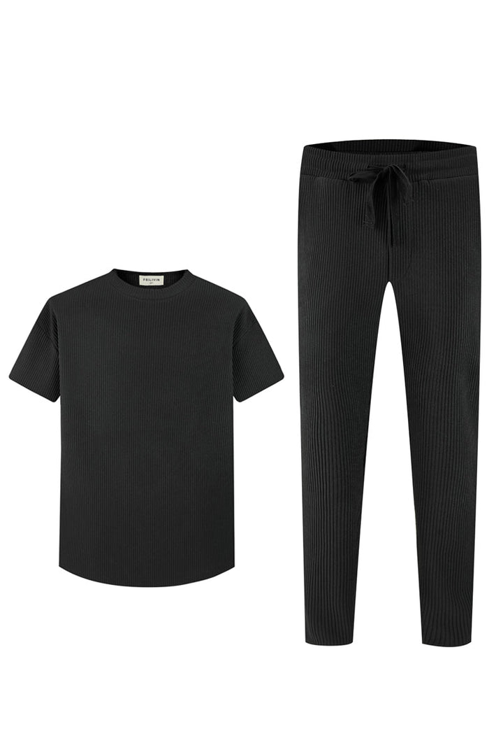 Ensemble t-shirt pantalon uni - Frilivin