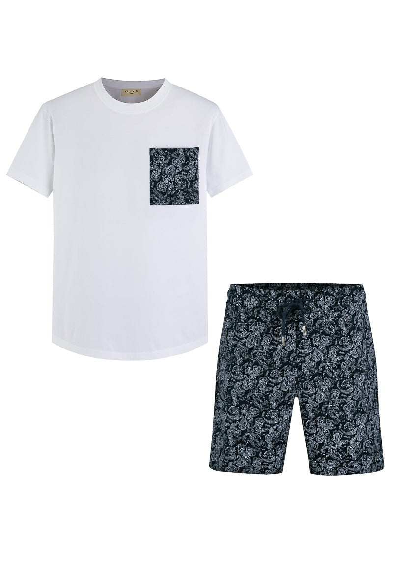 Ensemble t-shirt short bandana - Frilivin