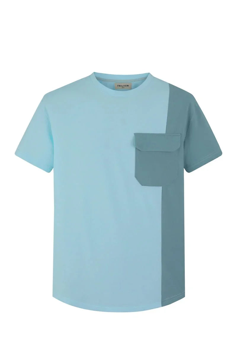 Set van tweekleurige T-shirt shorts