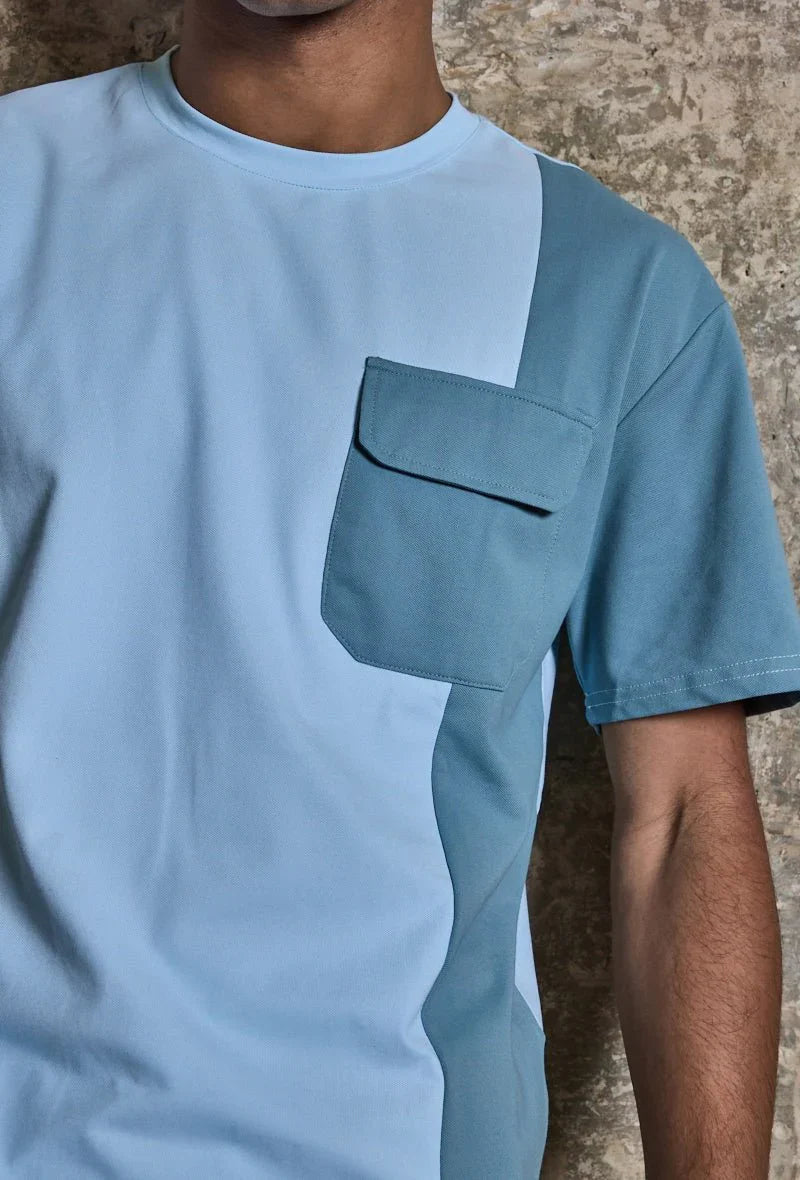 Set van tweekleurige T-shirt shorts