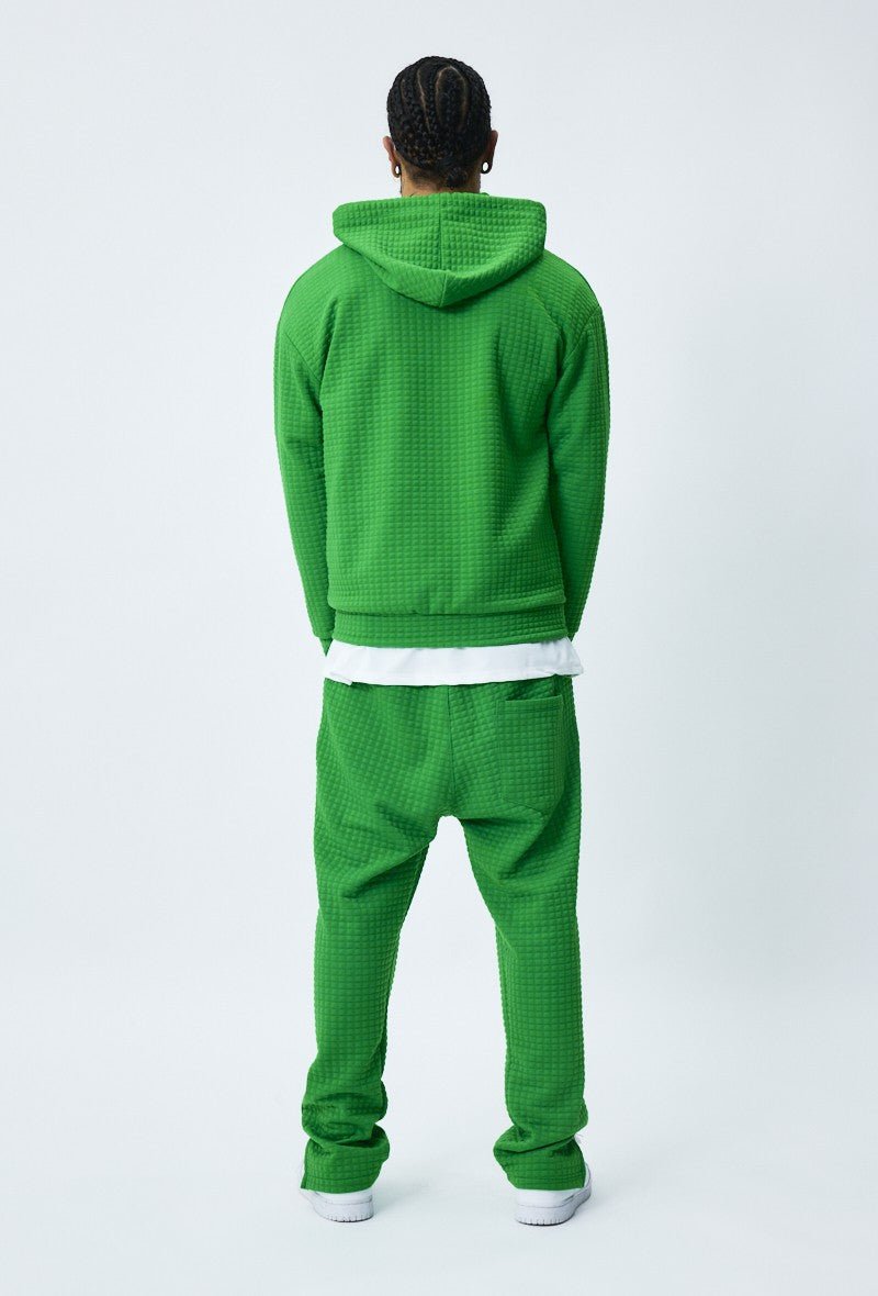 Trendy gewatteerde geruite sweatshirt joggingset