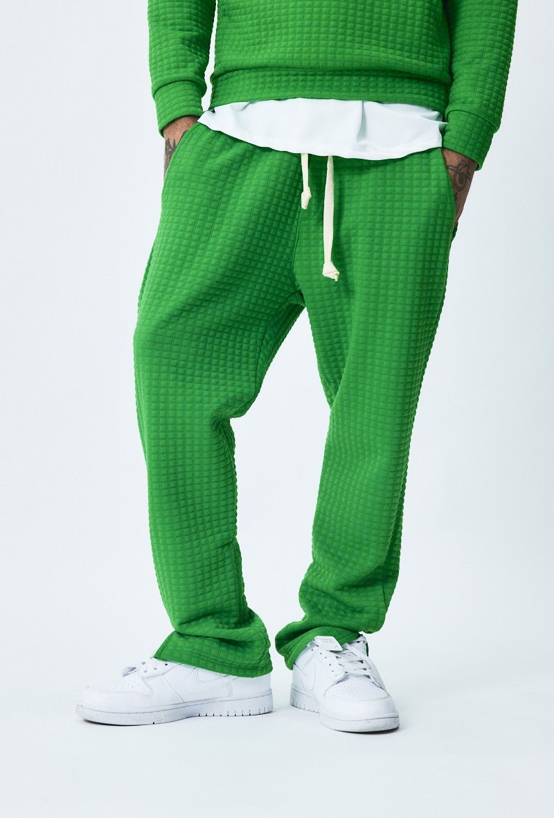 Trendy gewatteerde geruite sweatshirt joggingset