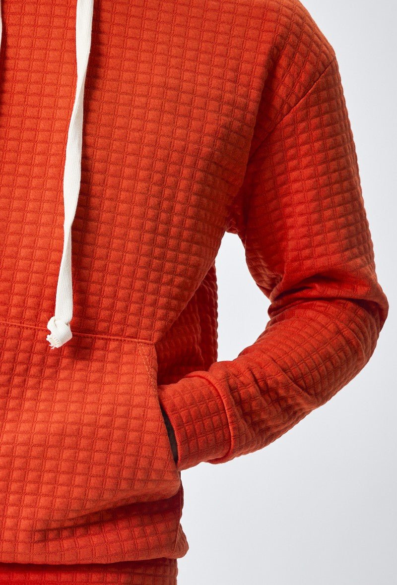 Trendy gewatteerde geruite sweatshirt joggingset