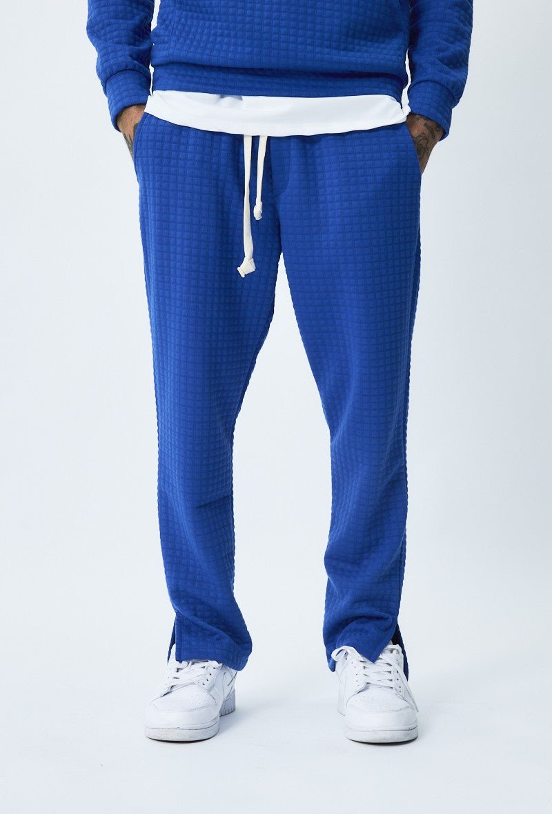 Trendy gewatteerde geruite sweatshirt joggingset